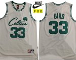 Maillot de Basket #33 Bird Boston Celtics Blanc Brodé